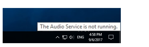 Computer audio services not running windows 10